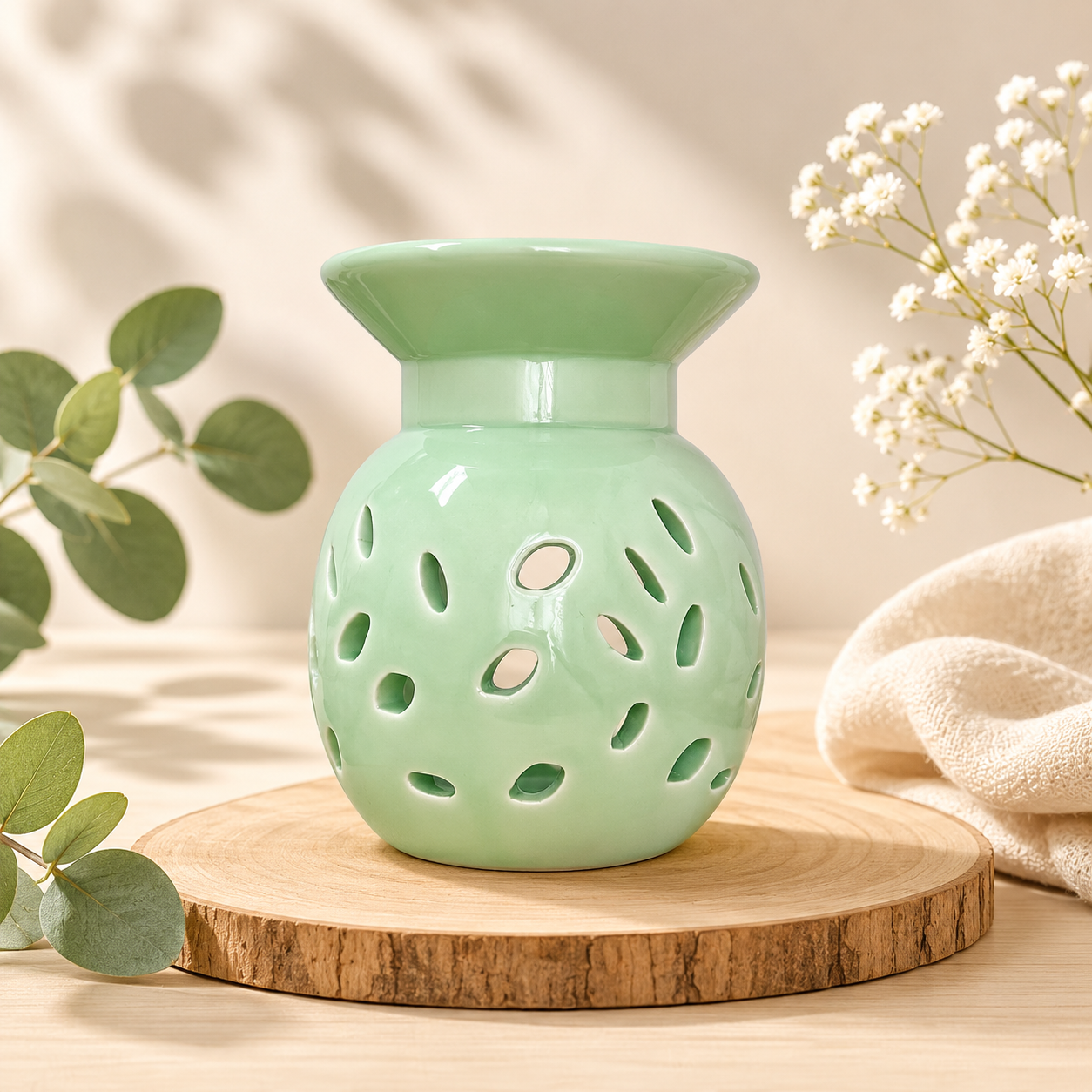 Brûleur à Huile Floral - Citron Vert